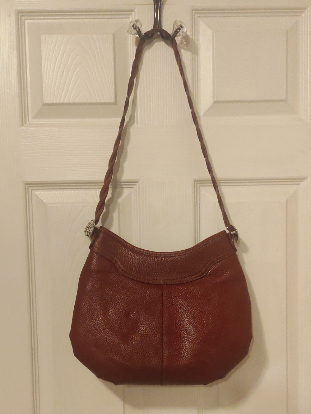 FINAL SALE! ❤️ Brighton Burgundy Dumpling Shoulder Bag Or Crossbody - Picture 2 of 16